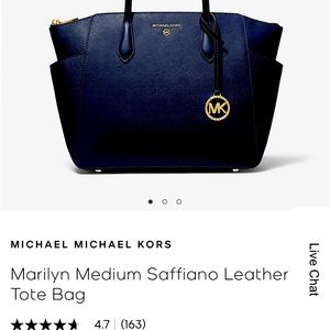 Marilyn Medium Saffiano Leather Tote Bag